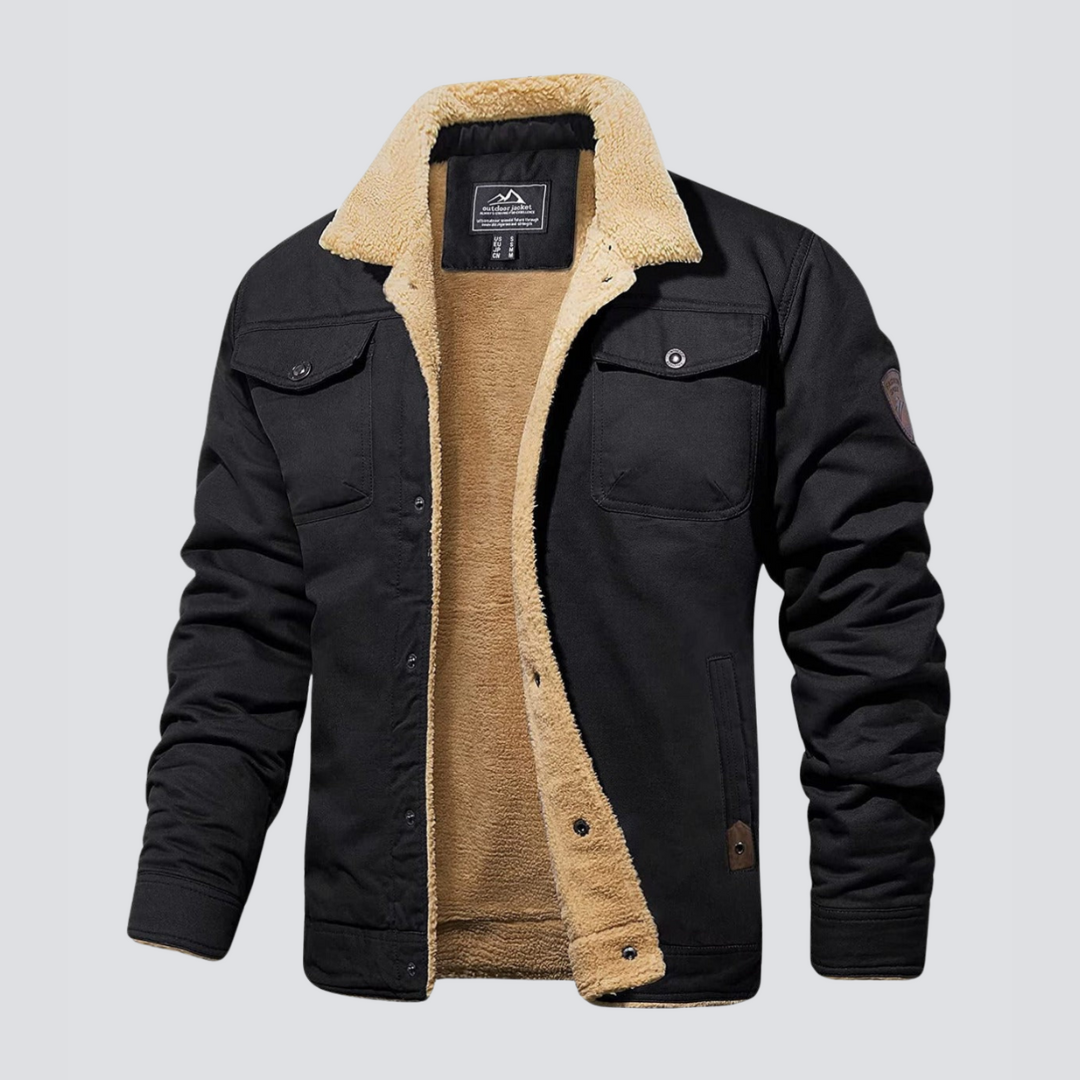 Jey | Classic utility jacket with cozy Sherpa lining for men