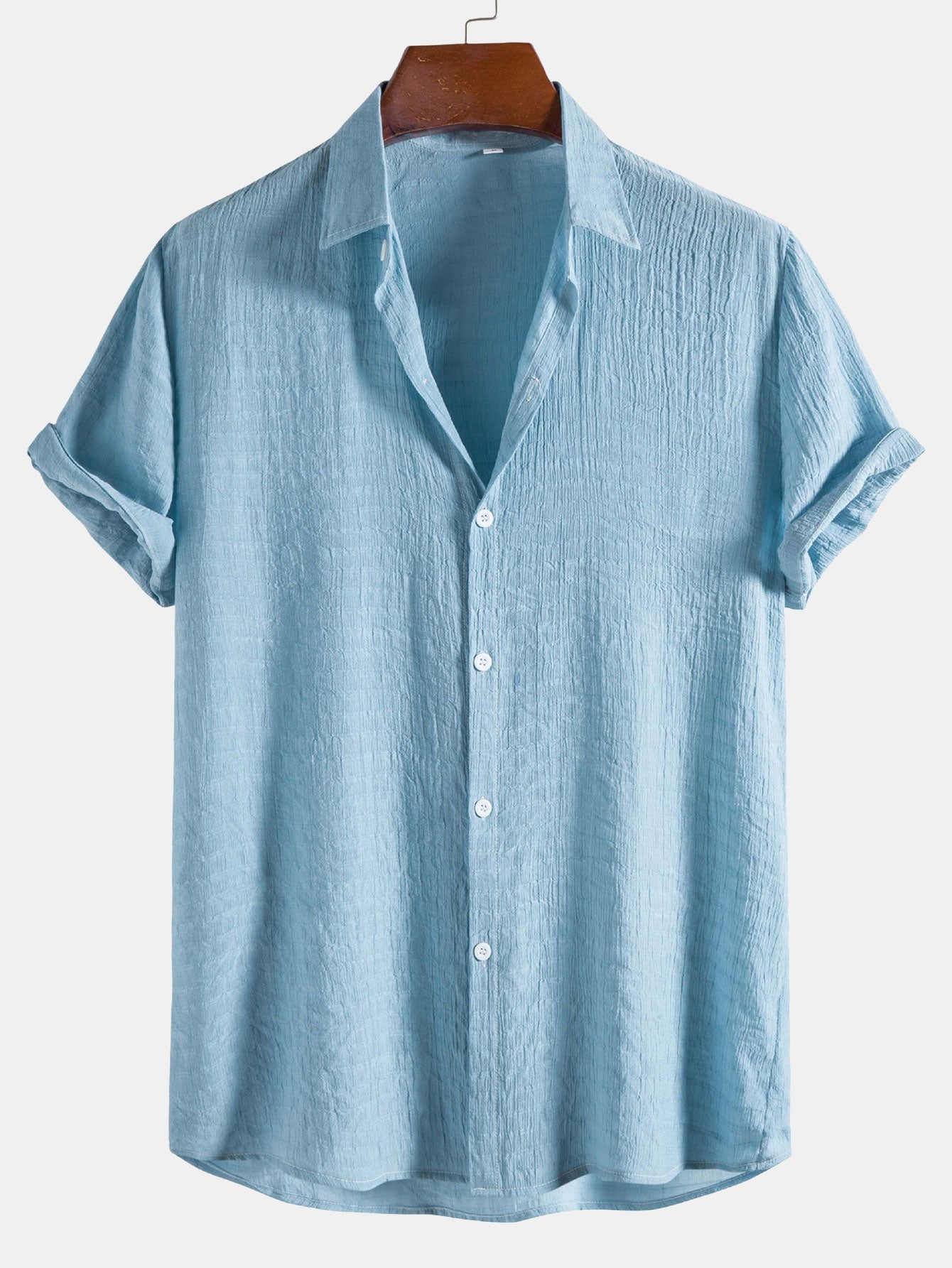 Arvy® | Textured Fabric Short Sleeve Shirt