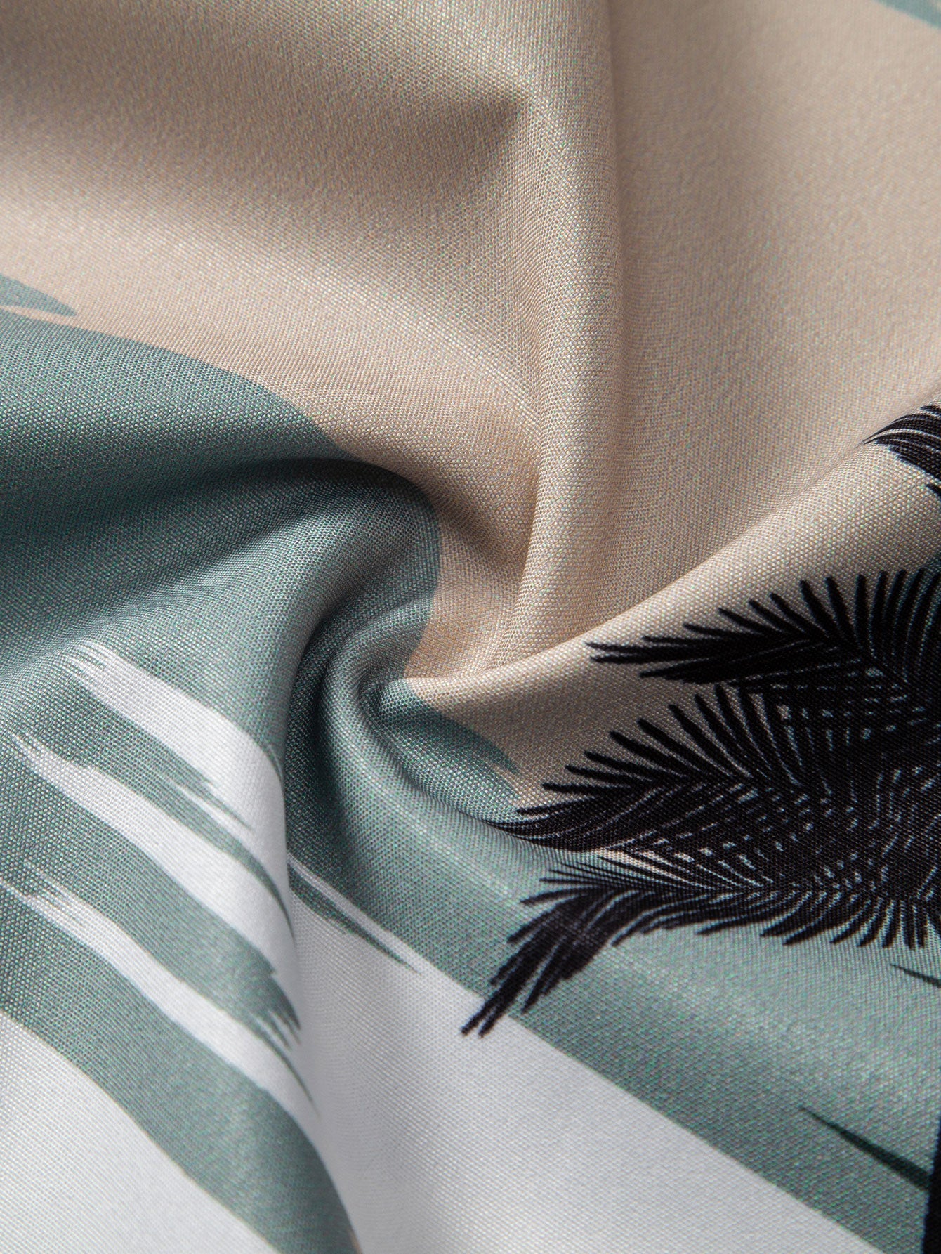 Gervasio® | Palm Tree Color Block Print Button Up Shirt