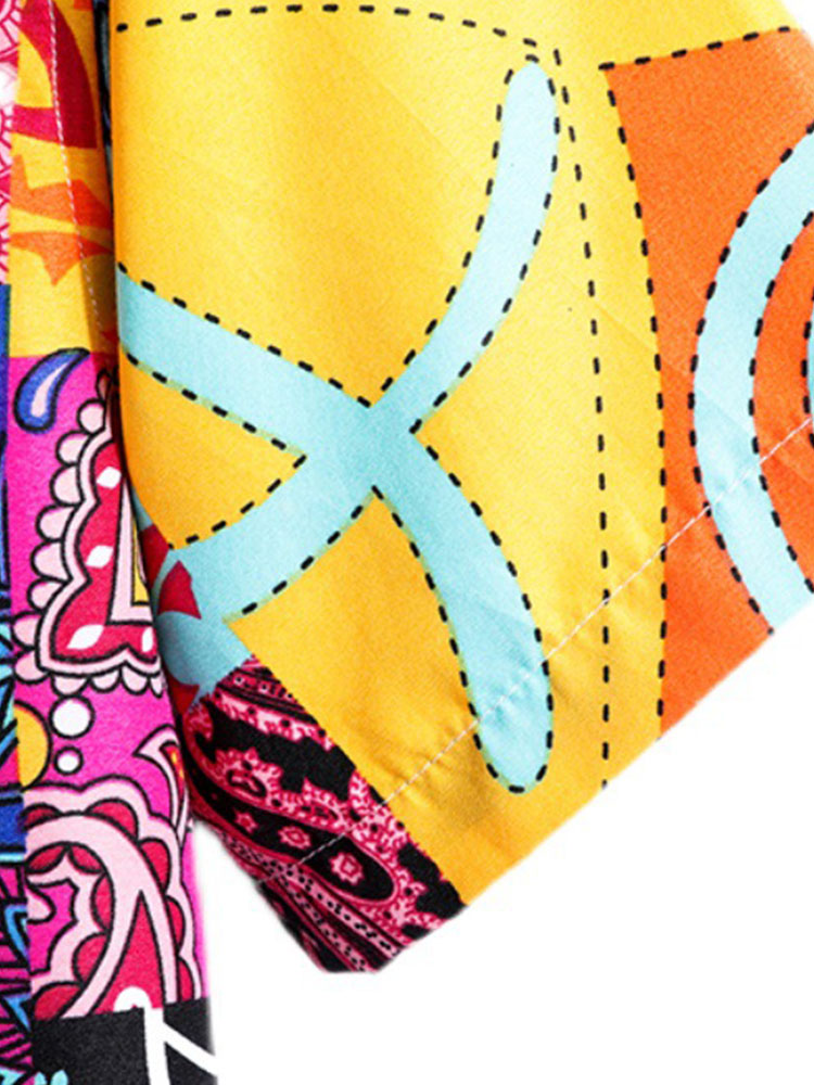 Atanas® | Geometric Floral Print Shirt