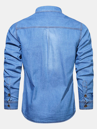 Fidel® | Washed Denim Shirt With Pockets
