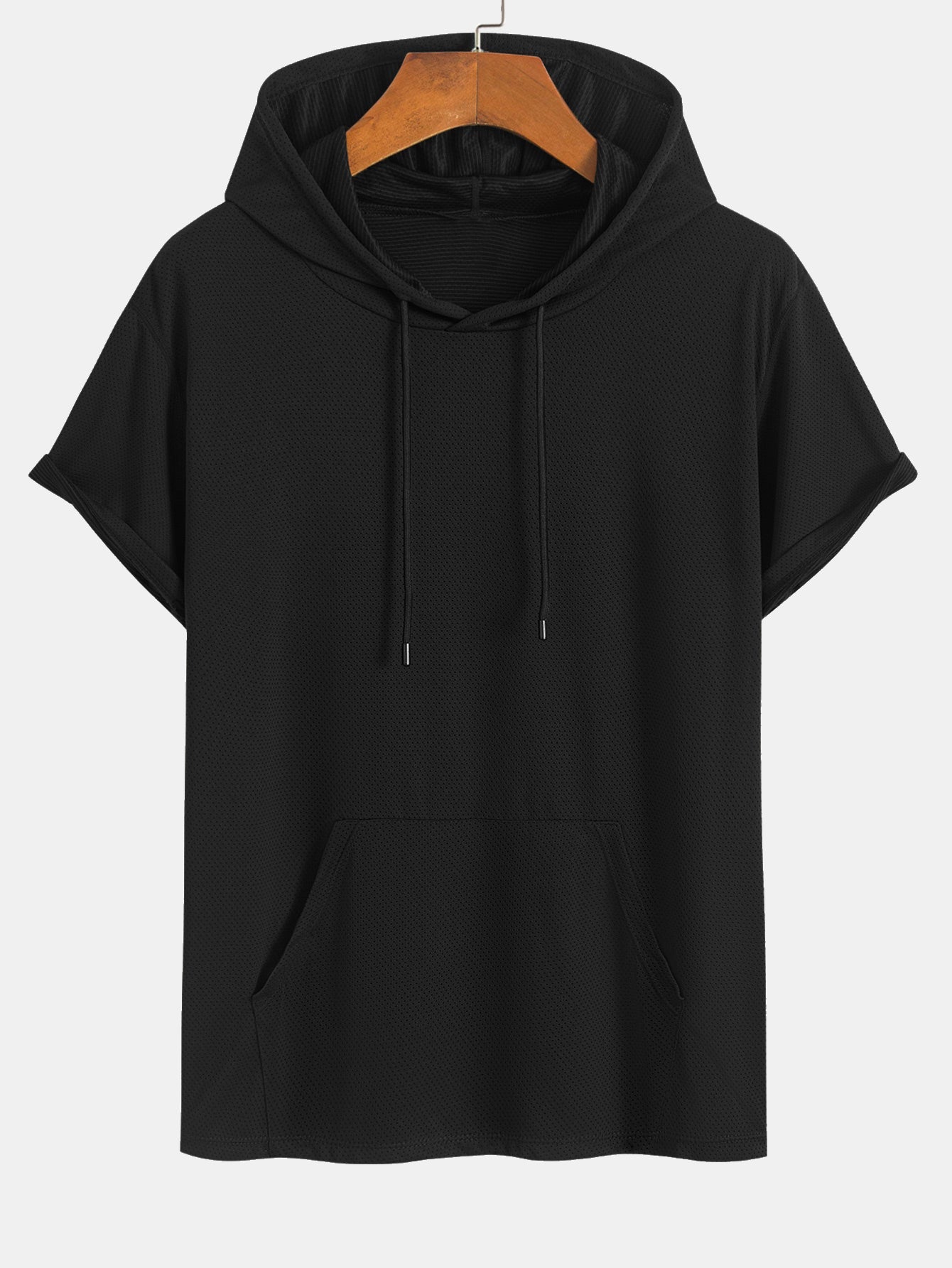 Lucas® | Athletic Mesh Kangaroo Pocket Hooded T-Shirt