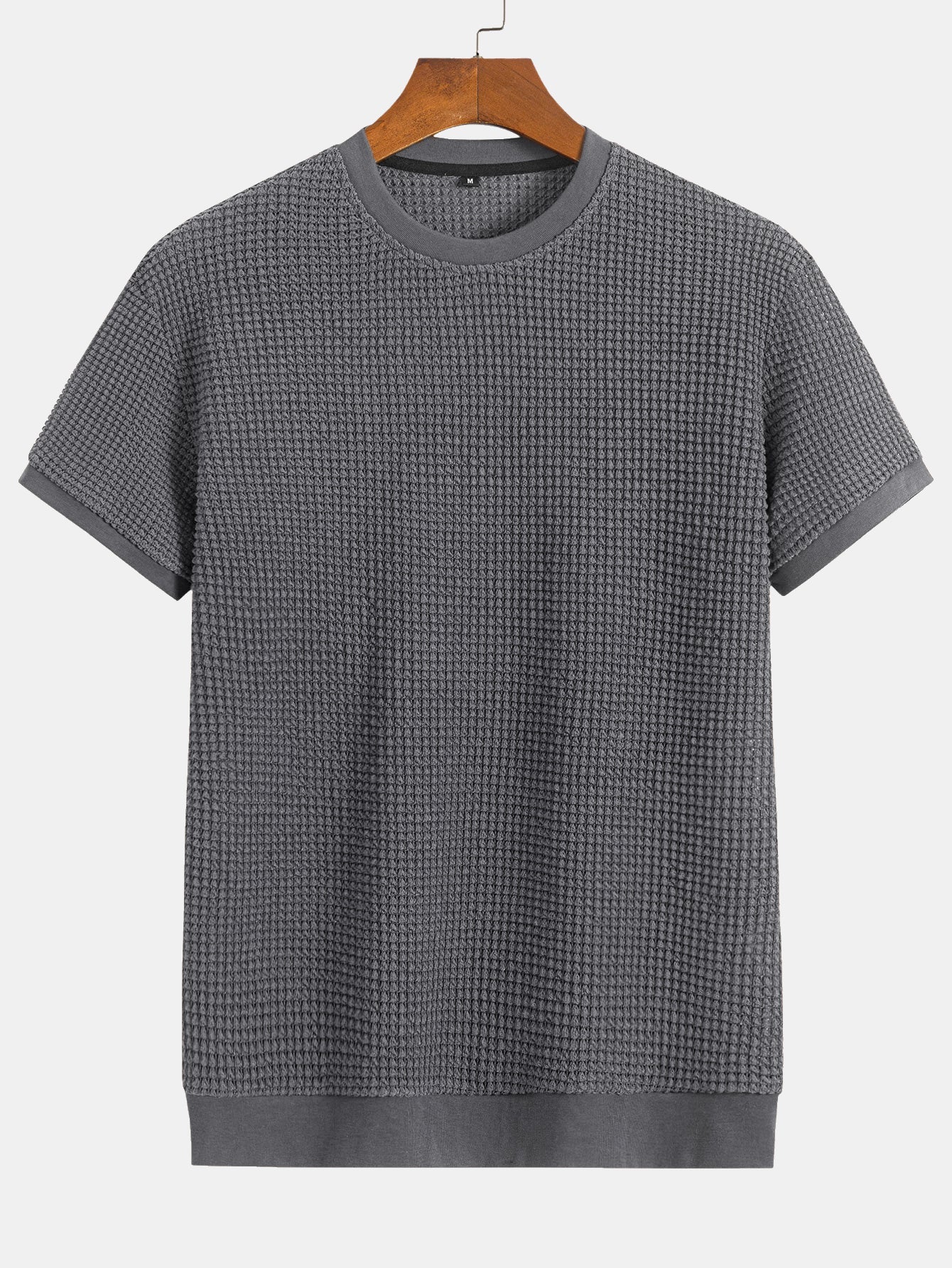 Mauricio® | Short Sleeve Waffle Ribbed Hem T-Shirt