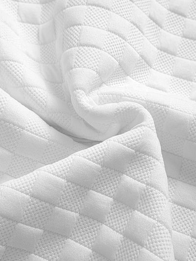 Carl® | Checkerboard Jacquard Arc Hem Hooded T-Shirt & Checkerboard Jacquard Shorts