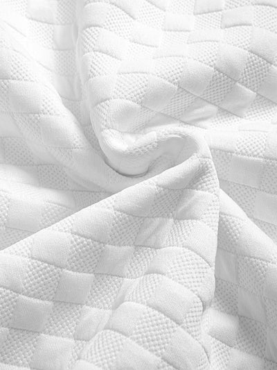 Bradley® | Checkerboard Jacquard Arc Hem T-Shirt