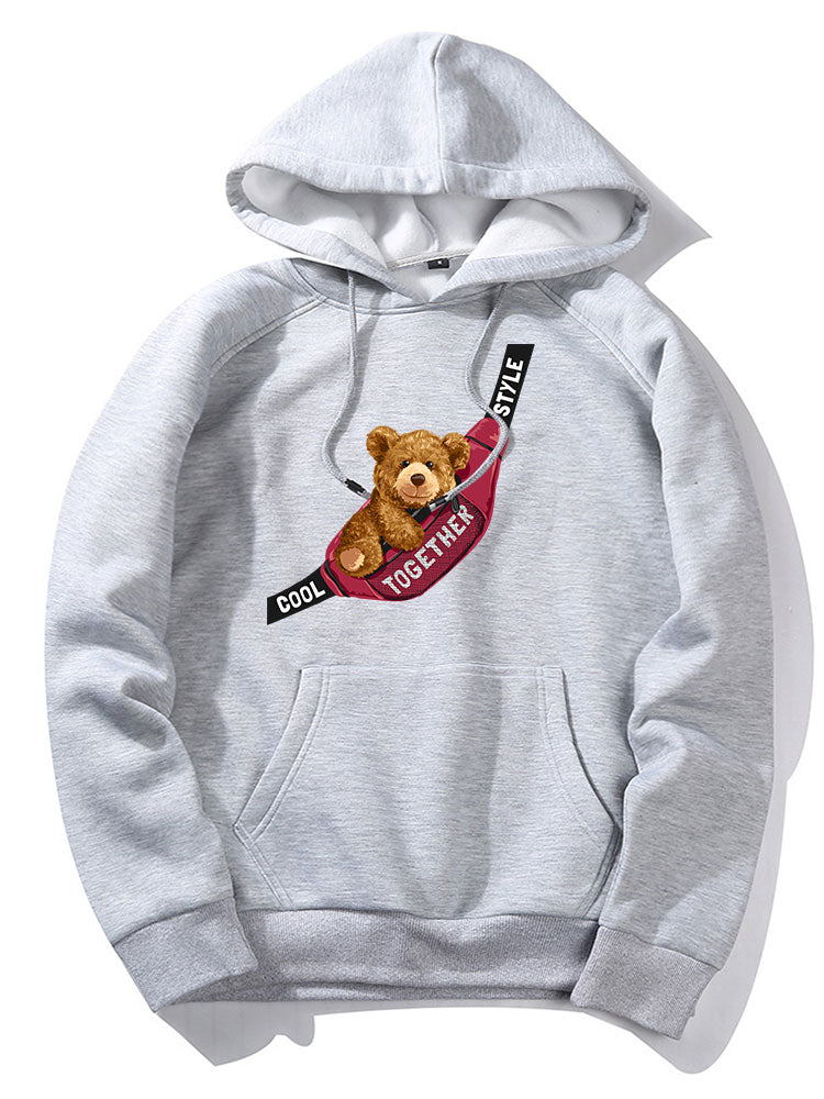 Clay | Shoulder Bag Bear Print Hoodie