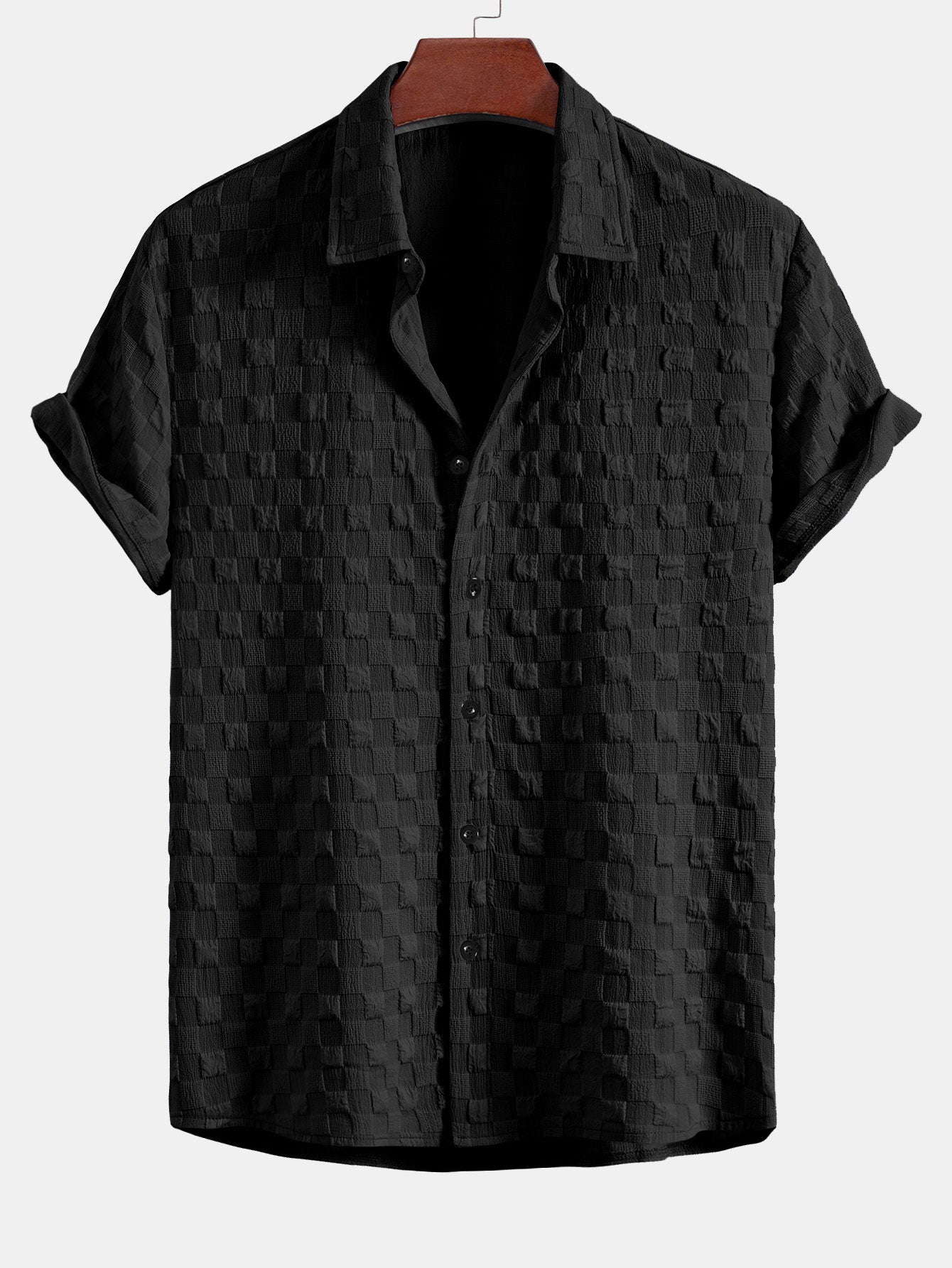 Juan® | Checkerboard Textured Button Up Shirt