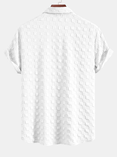 Jesse® | Checkerboard Textured Button Up Shirt