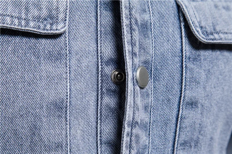 Dexter® | Washed Denim Overshirt With Pockets