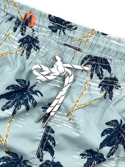 Bonifacio® | Palm Tree Sunset Print Swim Shorts