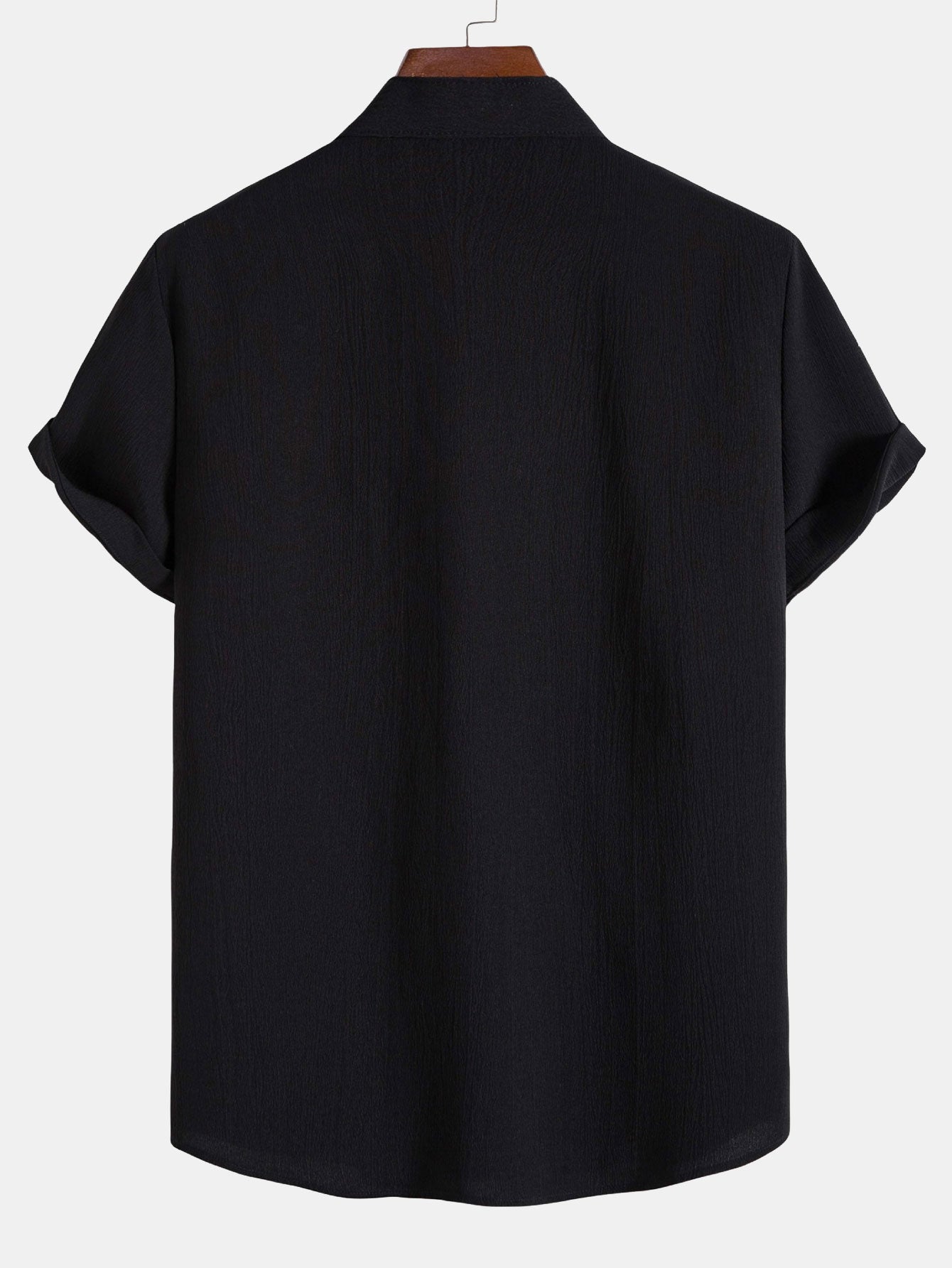 Aristodemo® | Wrinkled Texture Stand Collar Shirt