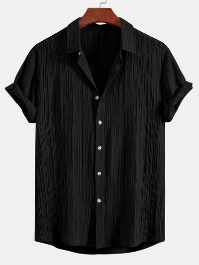 Elvis® | Crinkled Textured Button Up Shirt