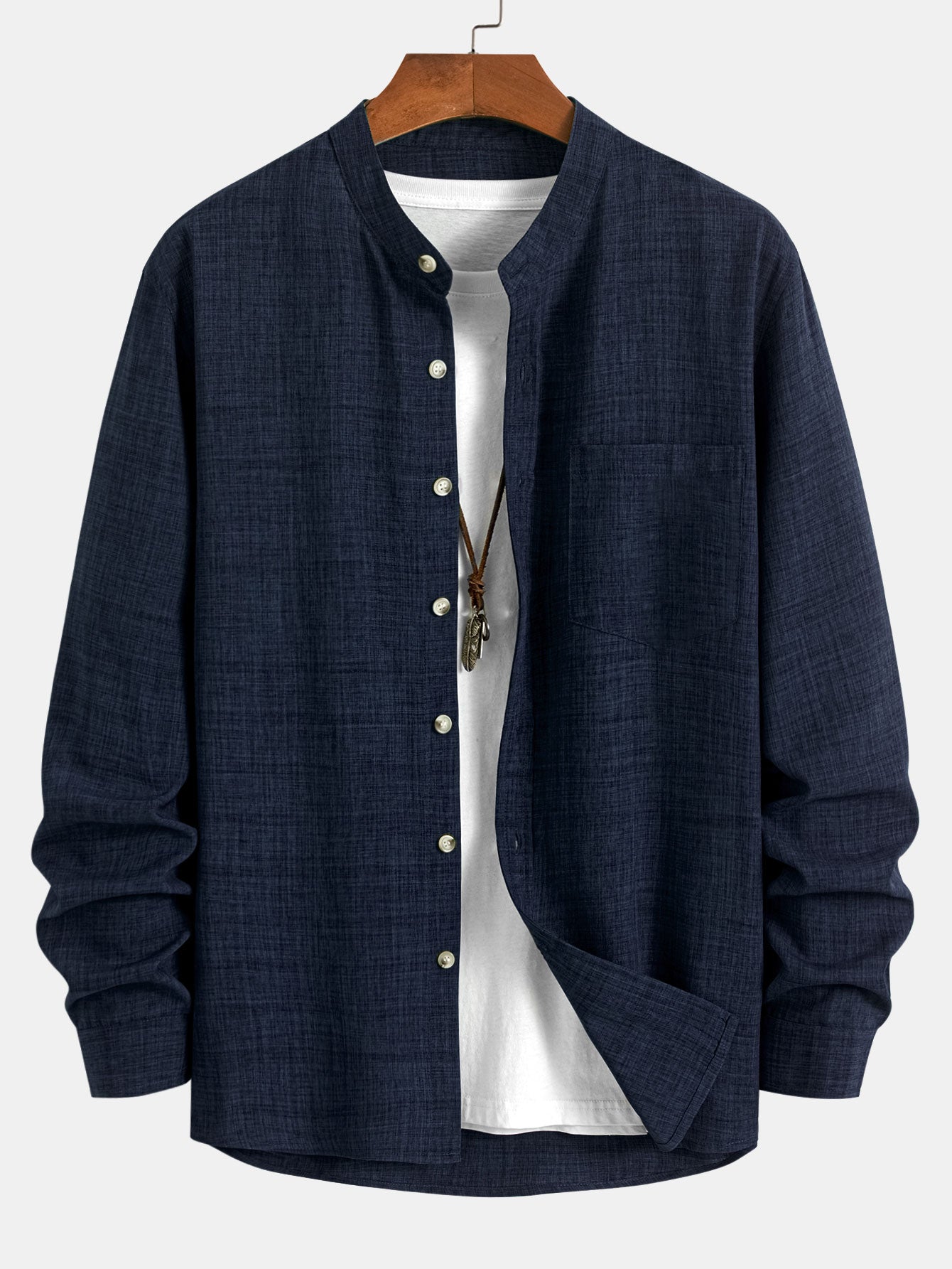 Alboin® | Long Sleeve Stand Collar Shirt