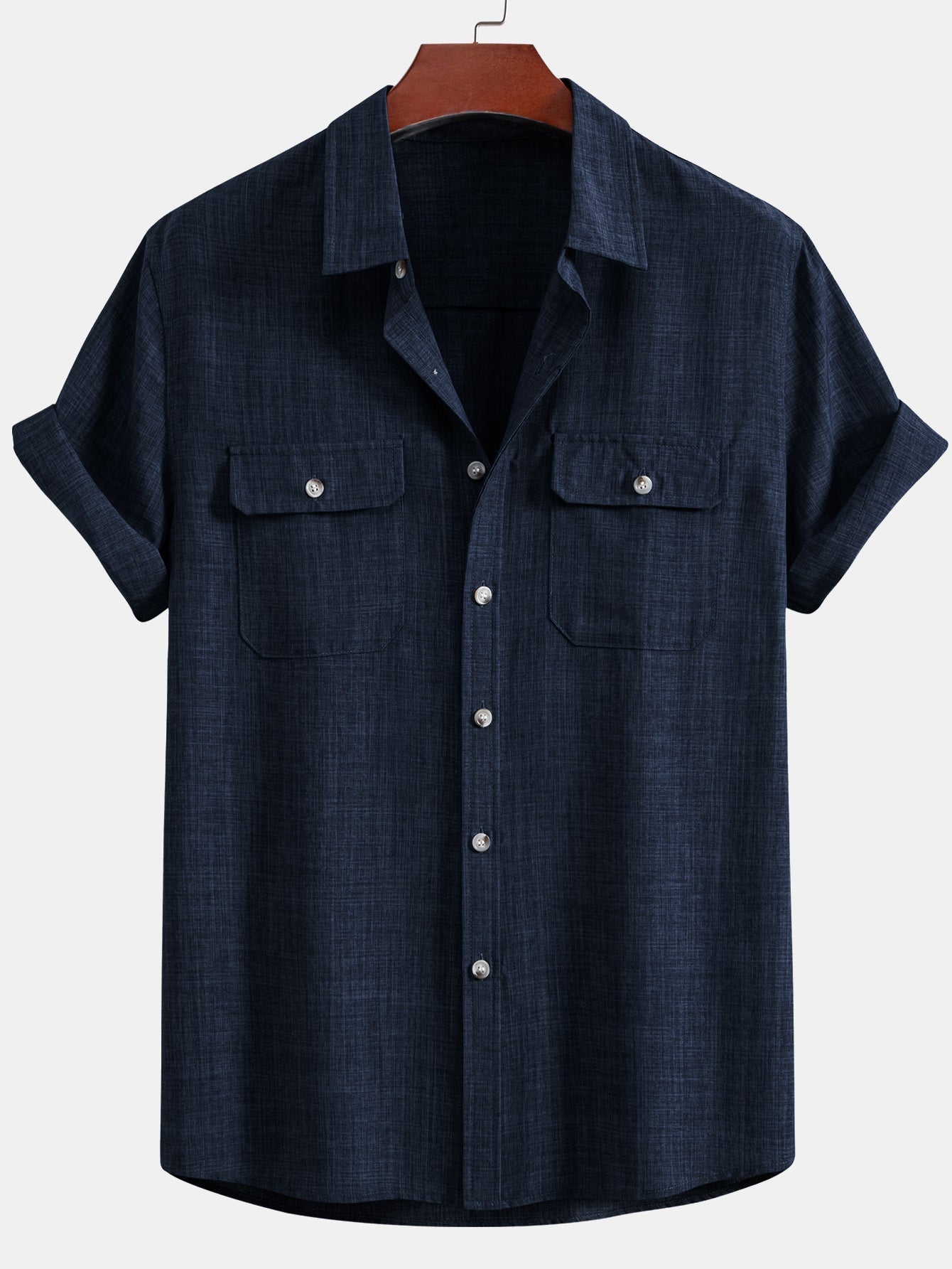 Hadley® | Textured Button Up Shirt With Two Pockets