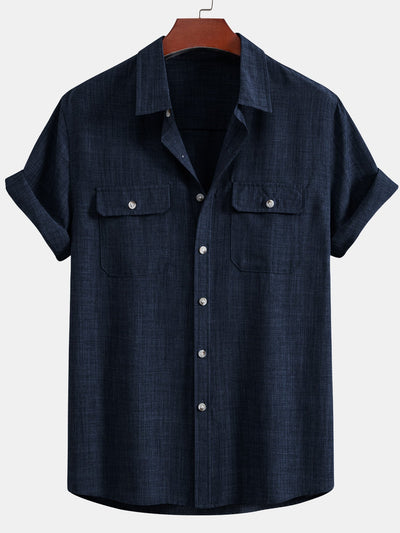 Hadley® | Textured Button Up Shirt With Two Pockets