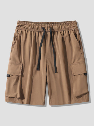Amadeus | Solid Drawstring Cargo Shorts