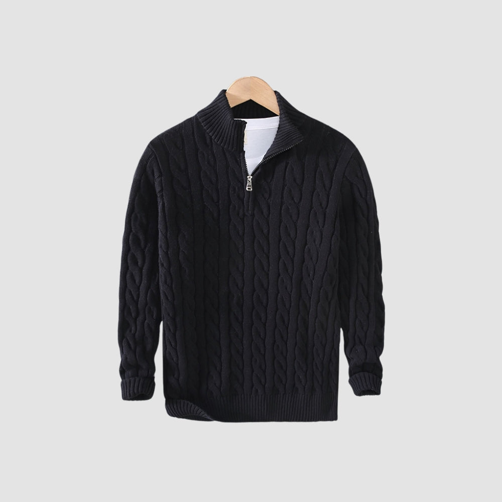 Bialas® | MV Thick Half Zipper Cotton Sweater
