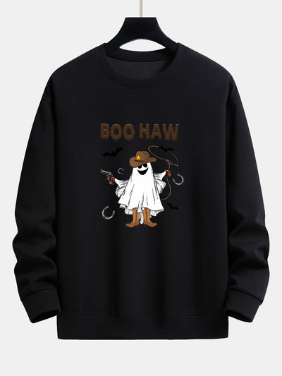 Canuto® | BOO HAW Cowboy Ghost Print Relax Fit Sweatshirt