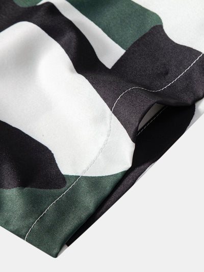 Anatole® | Colorblock Print Button Up Shirt