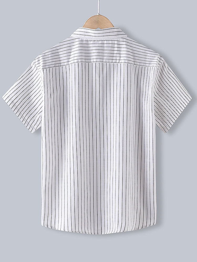 Amin® | Men Cotton Striped Button Up Shirt