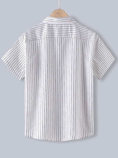 Amin® | Men Cotton Striped Button Up Shirt