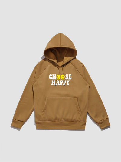 Quintin | Smiley Slogan Print Hoodie