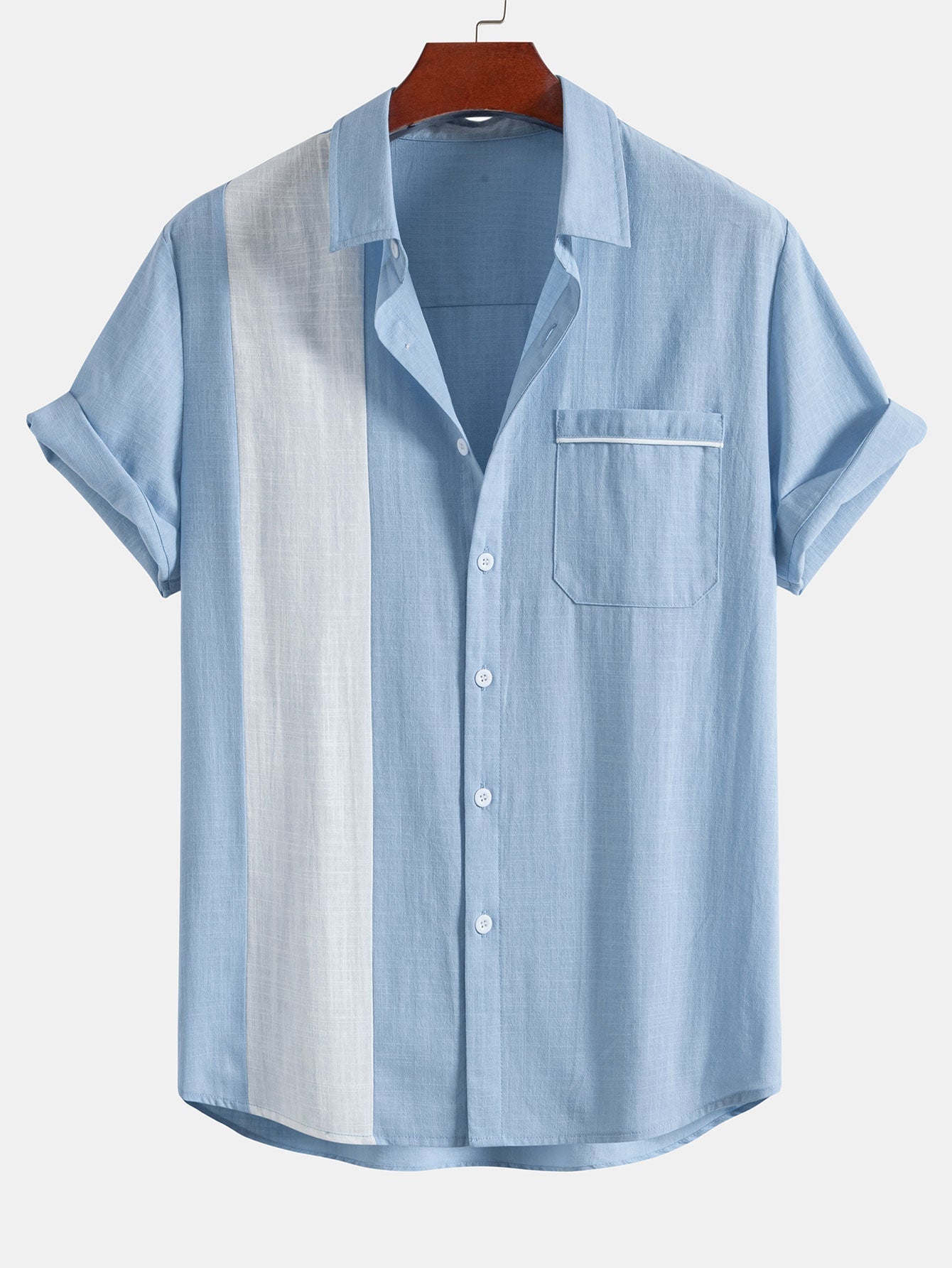 Jonás® | Linen Look Contrast Button Up Shirt & Straight Leg Linen Pants