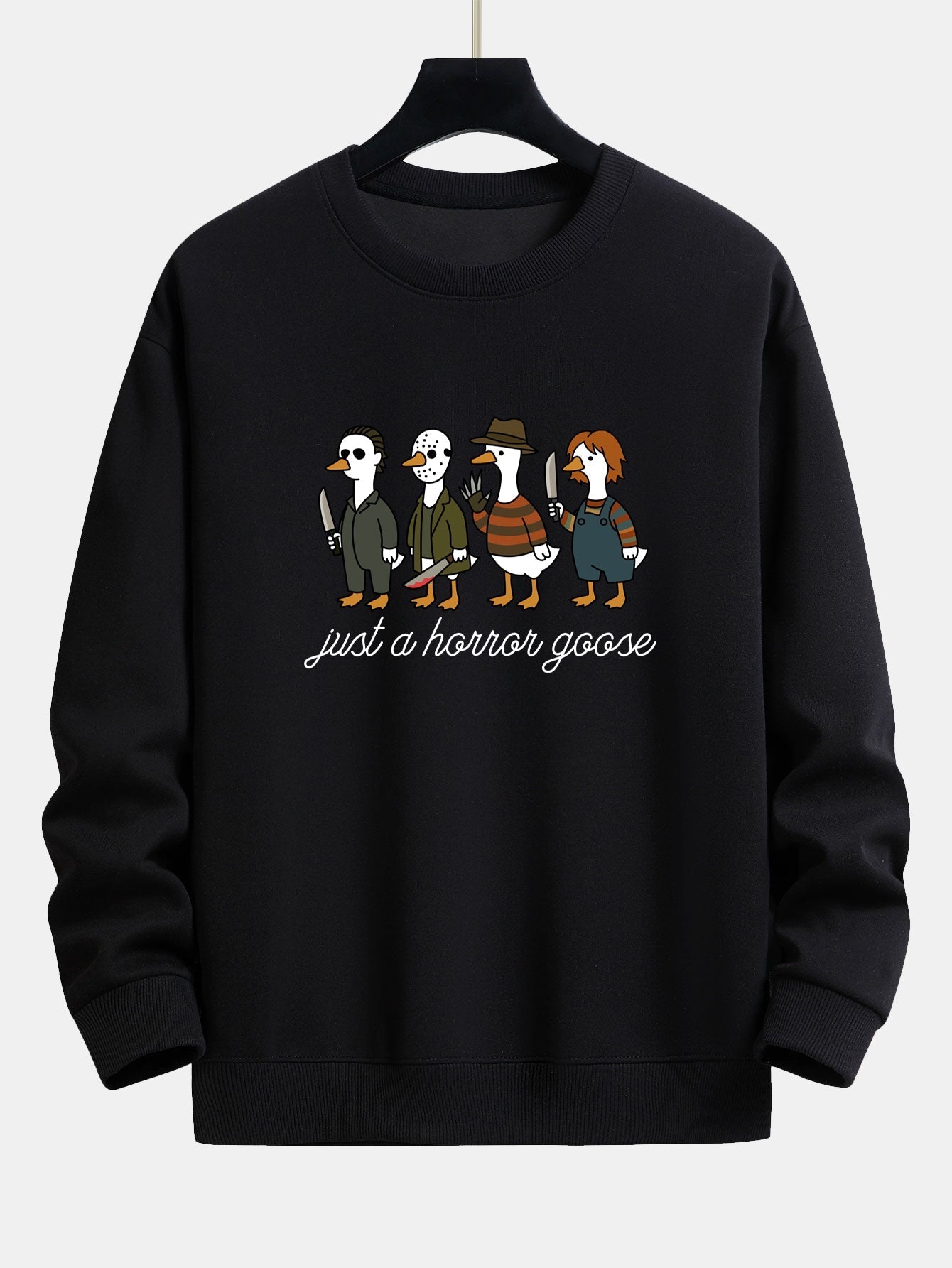 Iván® | Halloween Horror Goose Print Relax Fit Sweatshirt