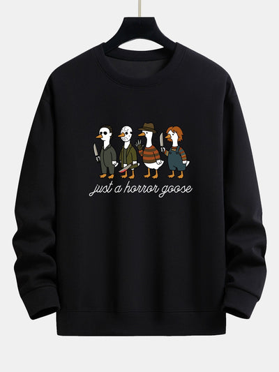 Iván® | Halloween Horror Goose Print Relax Fit Sweatshirt