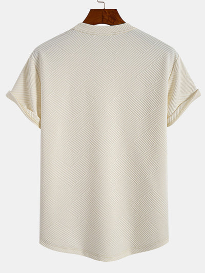 Carter® | Short Sleeve Stripe Jacquard Arc Hem T-Shirt