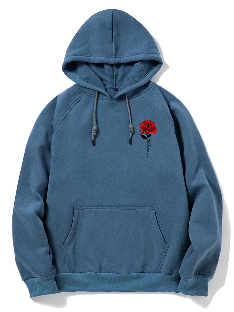 Xzavier | Rose Love Print Hoodie