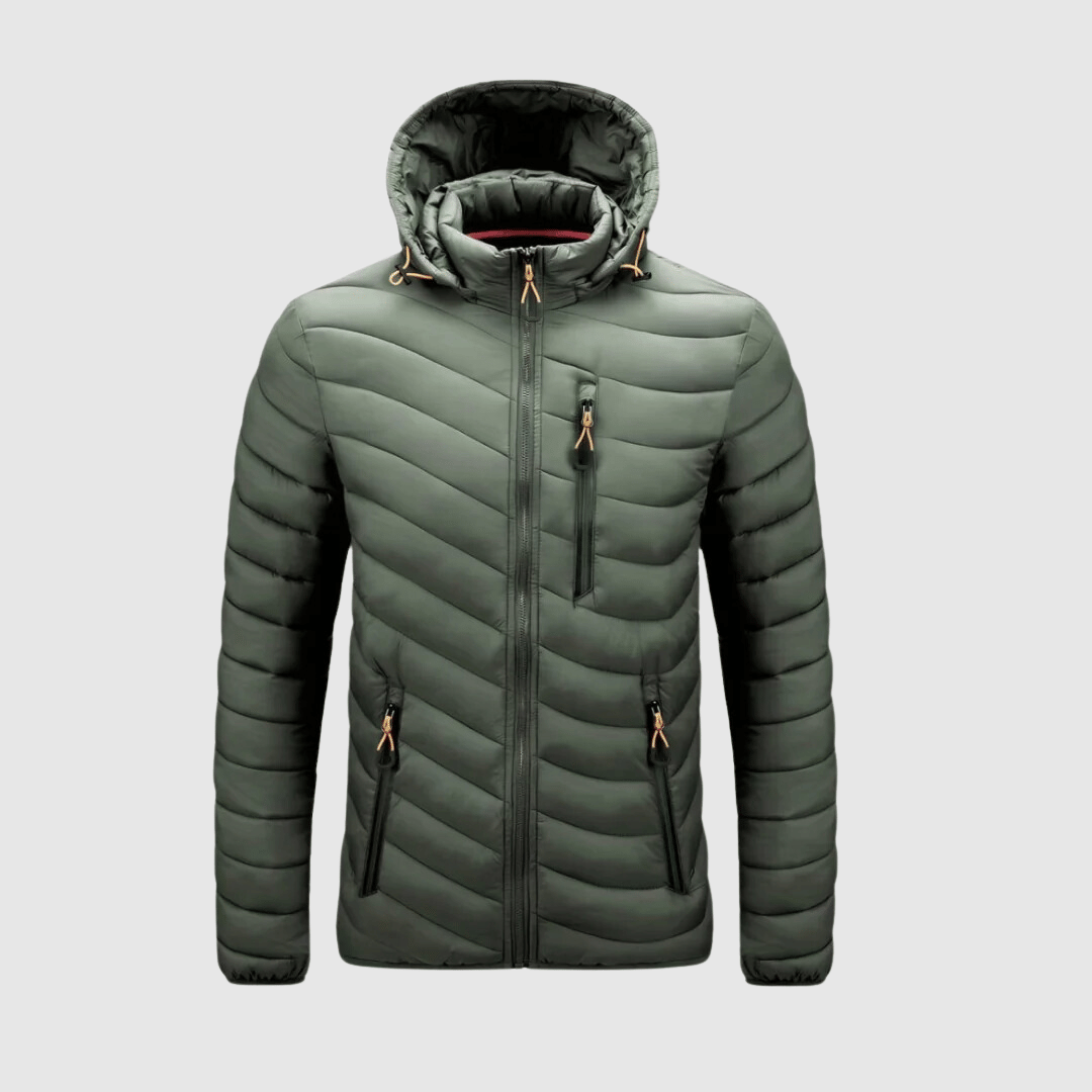 Alvaro | Uno Zipper Hooded Puffer Jacket