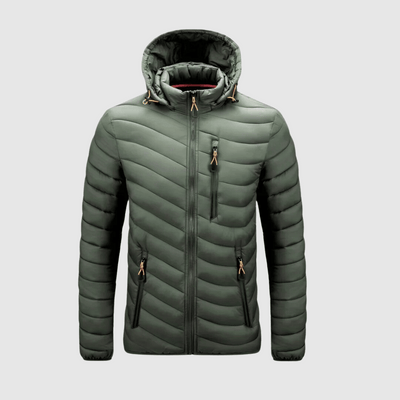Alvaro | Uno Zipper Hooded Puffer Jacket