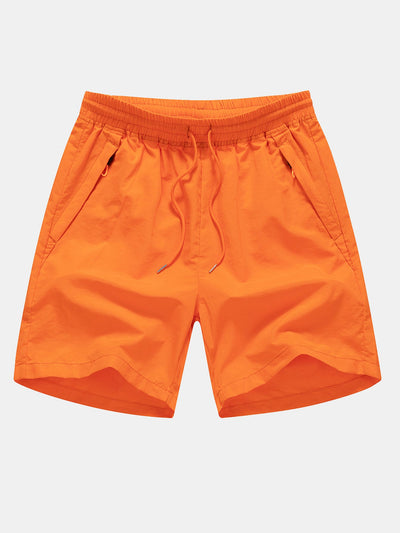 Johan® | Sunset Palm Trees Print Linen Look Cotton Button Up Shirt & Swim Shorts