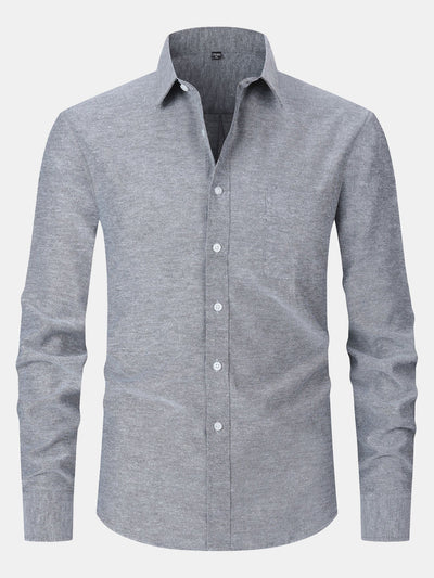 Fulvio® | Long Sleeve Pocket Button Up Oxford Shirt