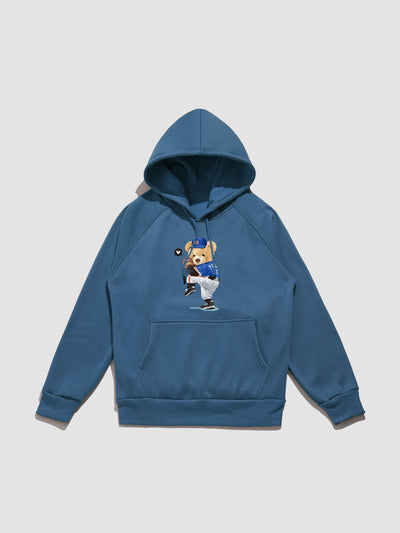 Perry | Baseball Bear Print Hoodie