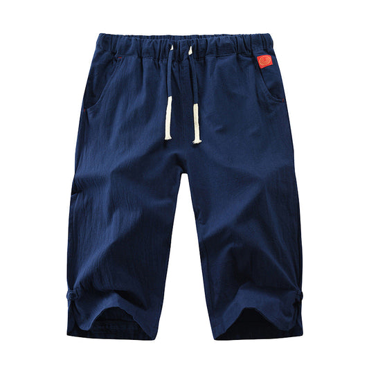 Zed® | Casual Cotton And Linen Lace-Up Shorts For Men