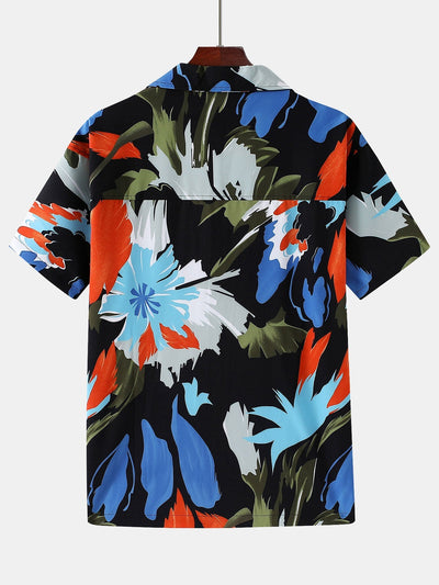 Astrid® | Hand Drawn Floral Print Revere Shirt