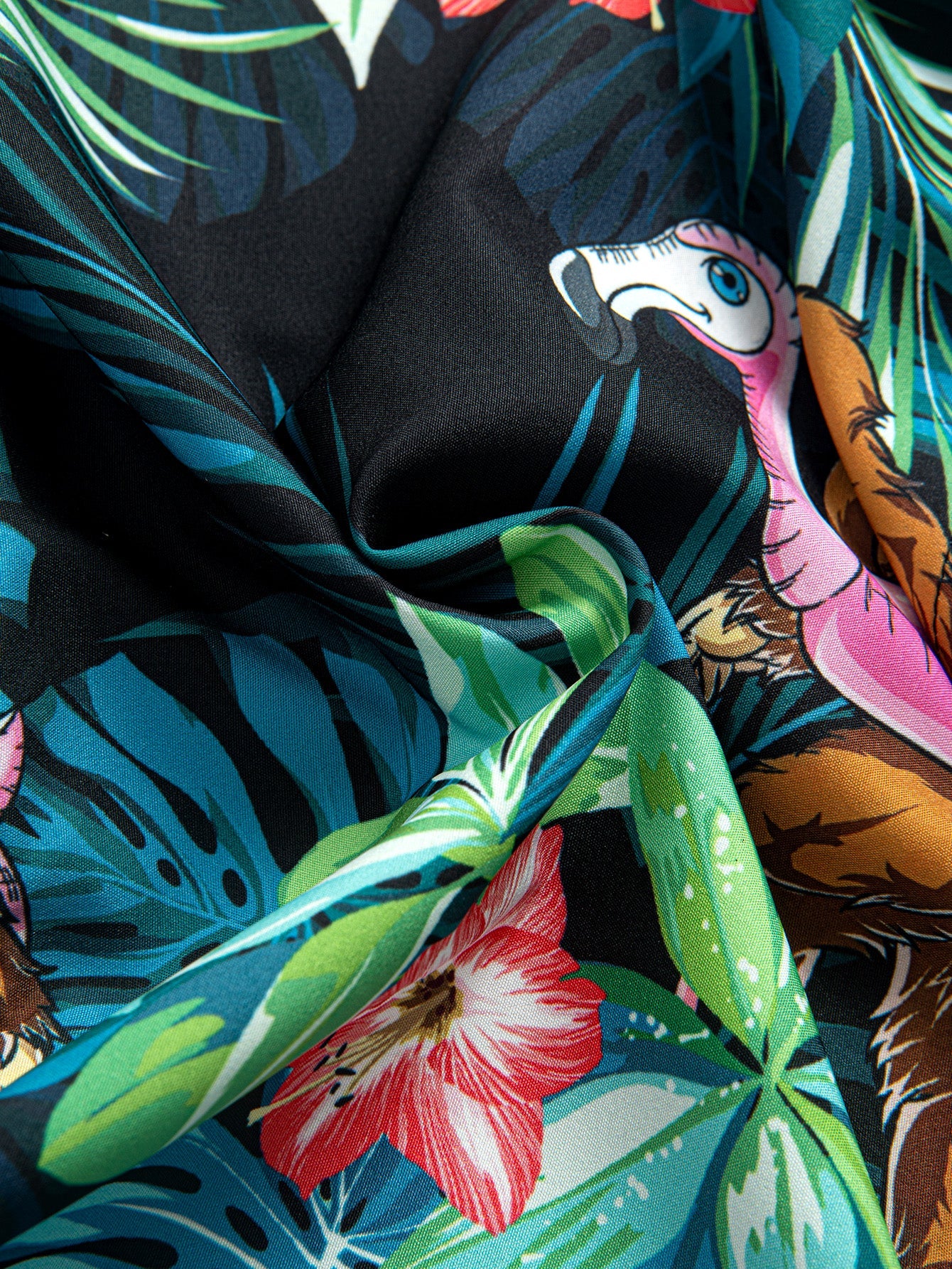 Knox® | Tropical Flamingo Bigfoot Print Button Up Shirt