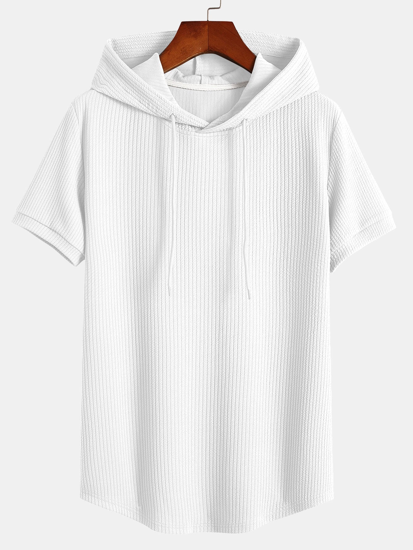 Zenón® | Muscle Fit Ribbed Hooded T-Shirt