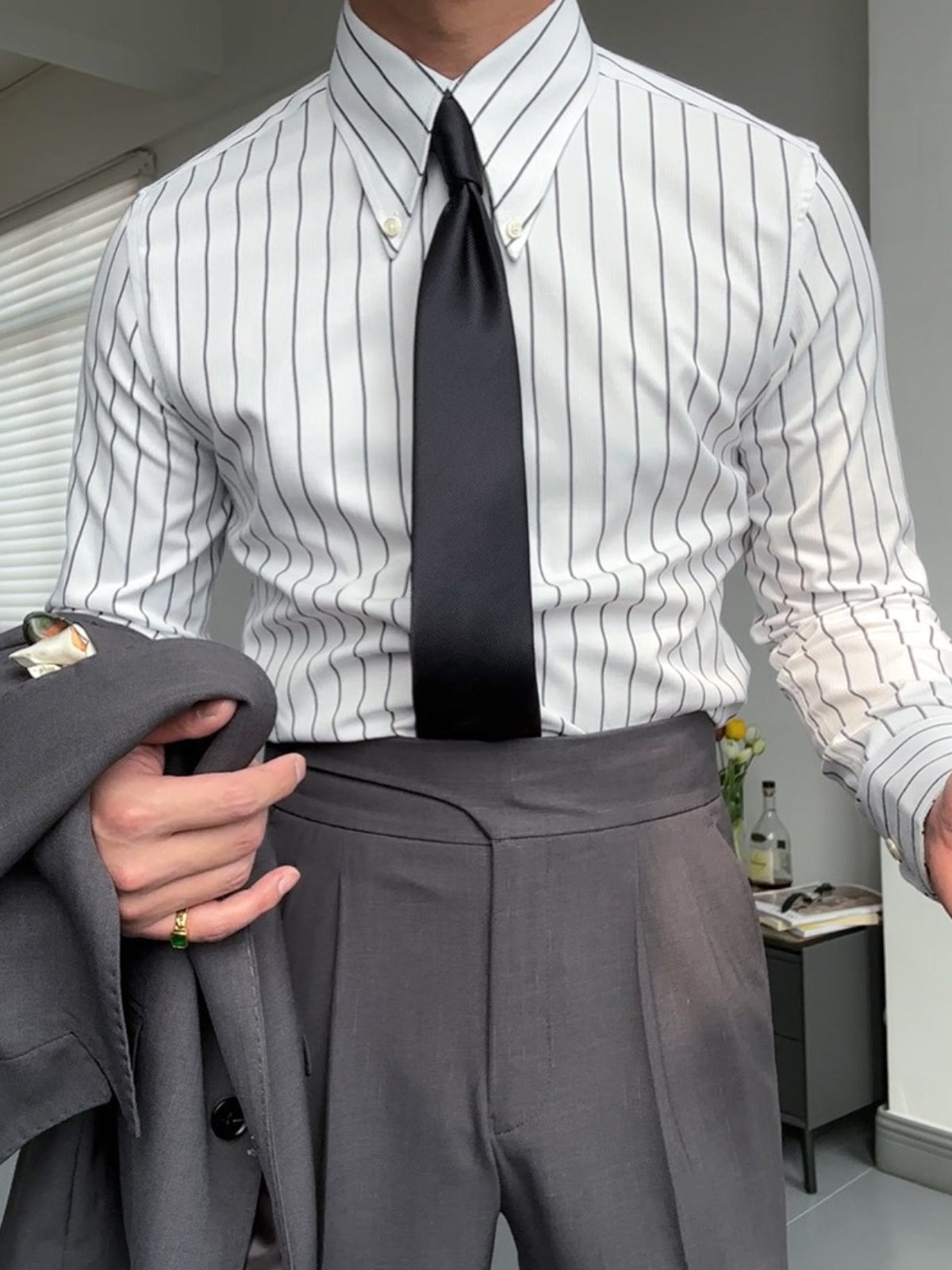 Bhoj® | MV Retro Italian Striped Slim Shirt