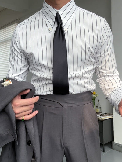 Bhoj® | MV Retro Italian Striped Slim Shirt