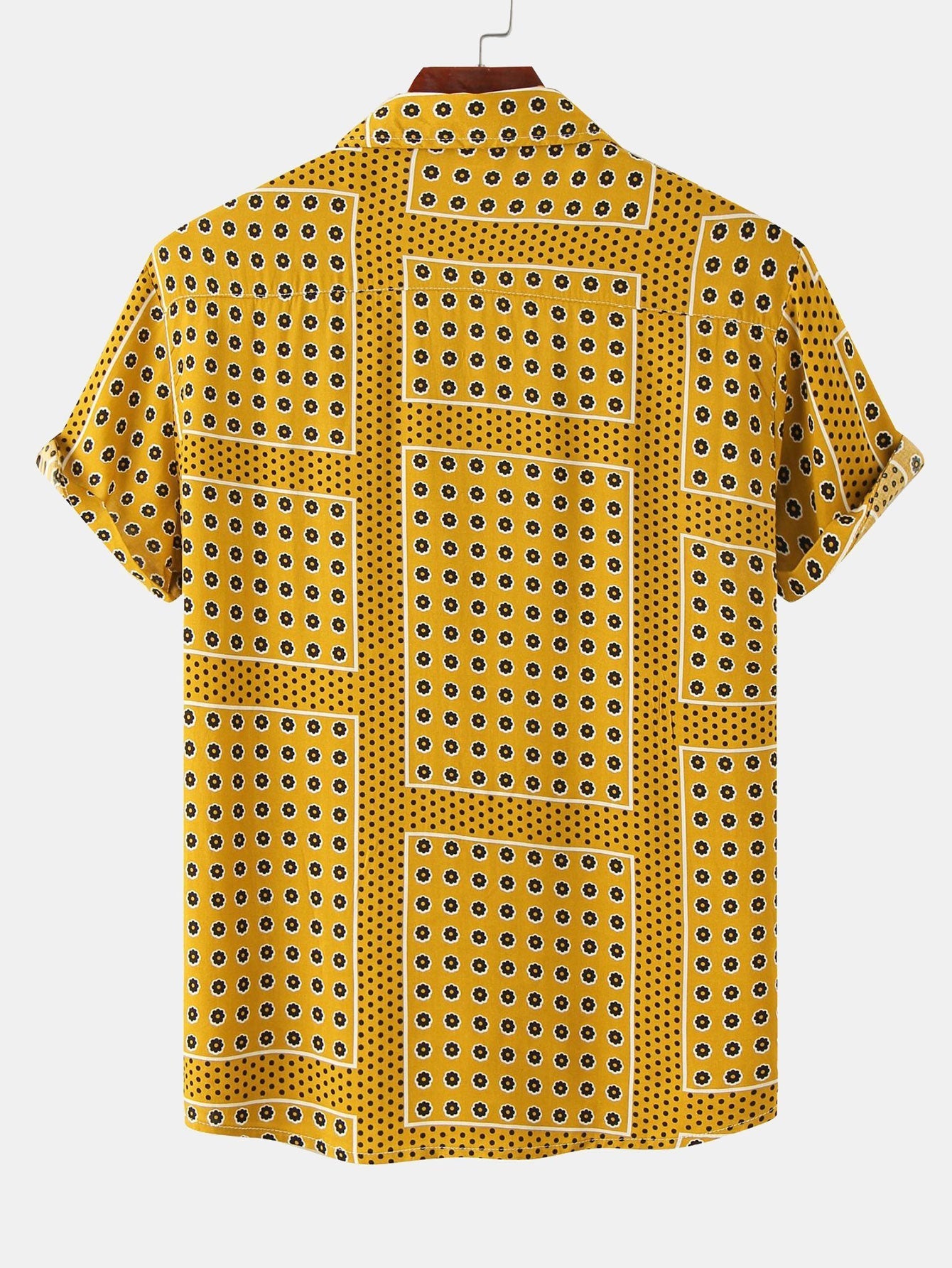 Arsen® | Polka Dot Floral Print Button Up Shirt