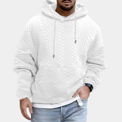Darius | Men's structured cable-knit hoodie