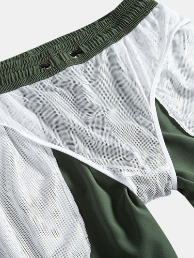 Cayetano® | California Palm Tree Print Cotton T-Shirt & Swim Shorts