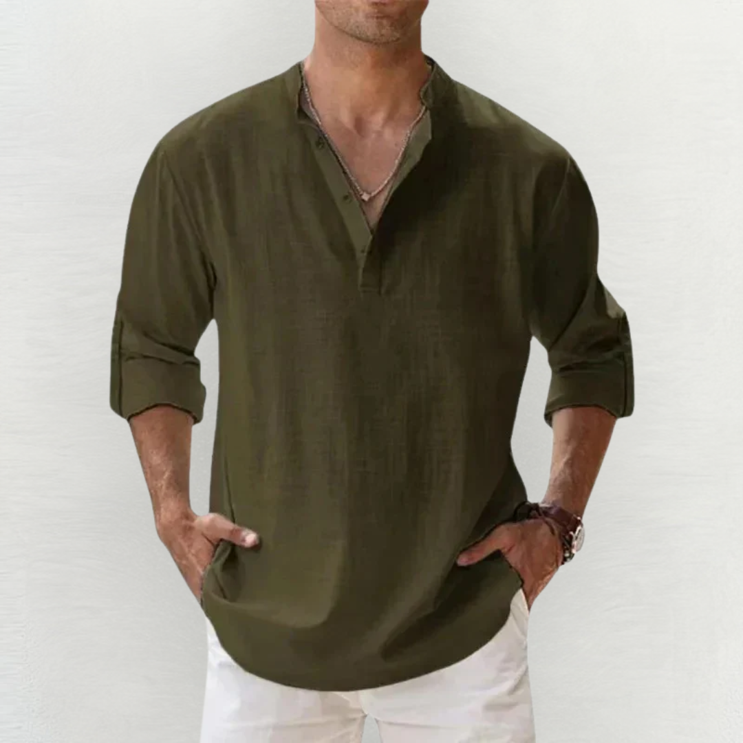 Claudio® | Premium Cotton-Linen Stretch Shirt