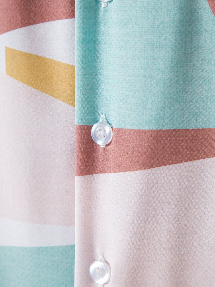 Asaph® | Abstract Color Block Print Shirt