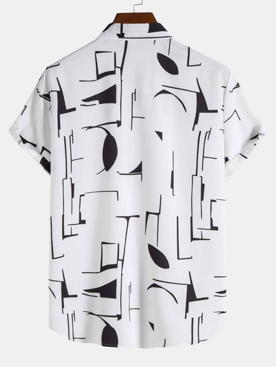 Aethelred® | Abstract Print Button Up Shirt
