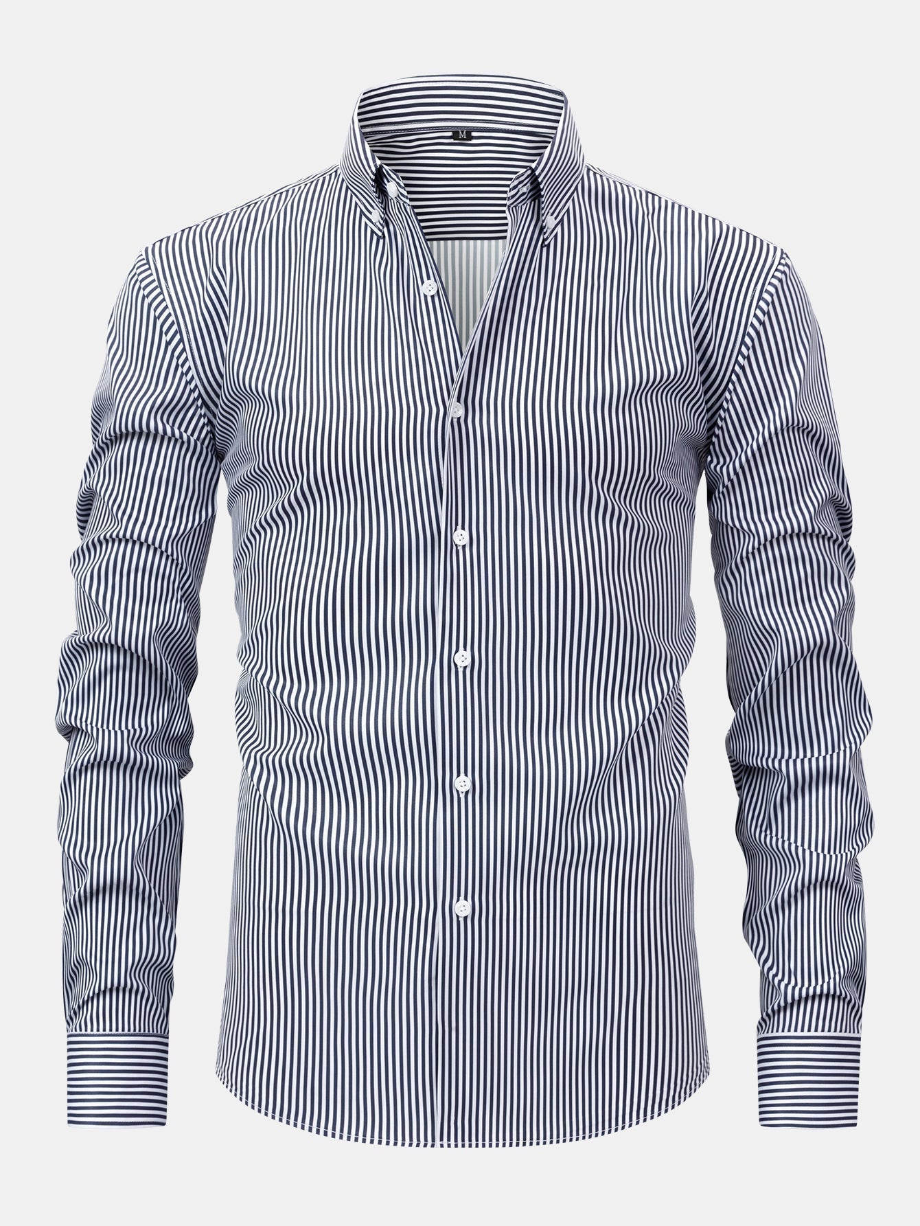hola STRIPED LONG SLEEVE BUTTON-DOWN SHIRT & SLIM FIT SKINNY LEG PANTS