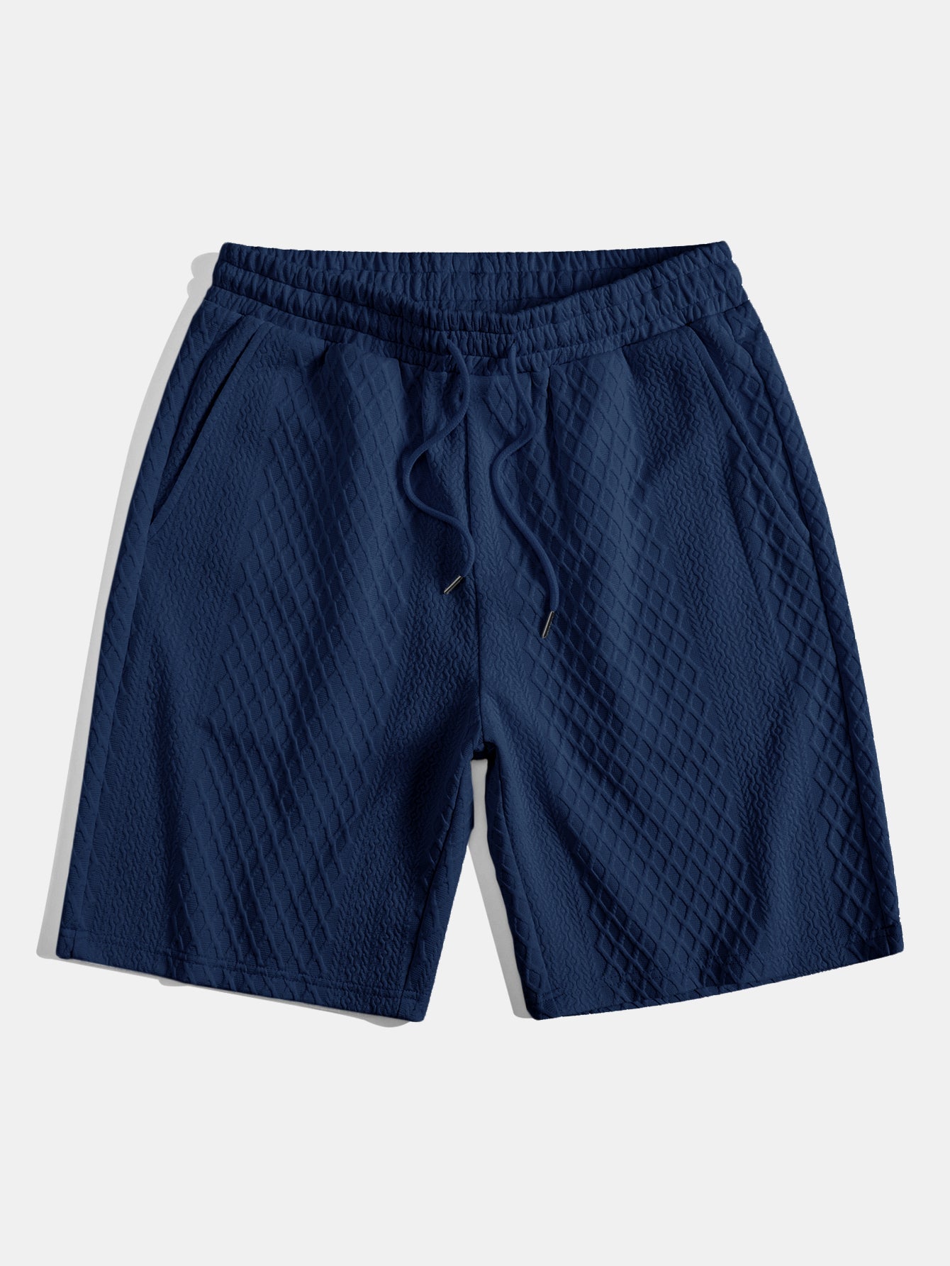 Adelin® | 3 Pieces Diamond Geometric Jacquard Drawstring Shorts